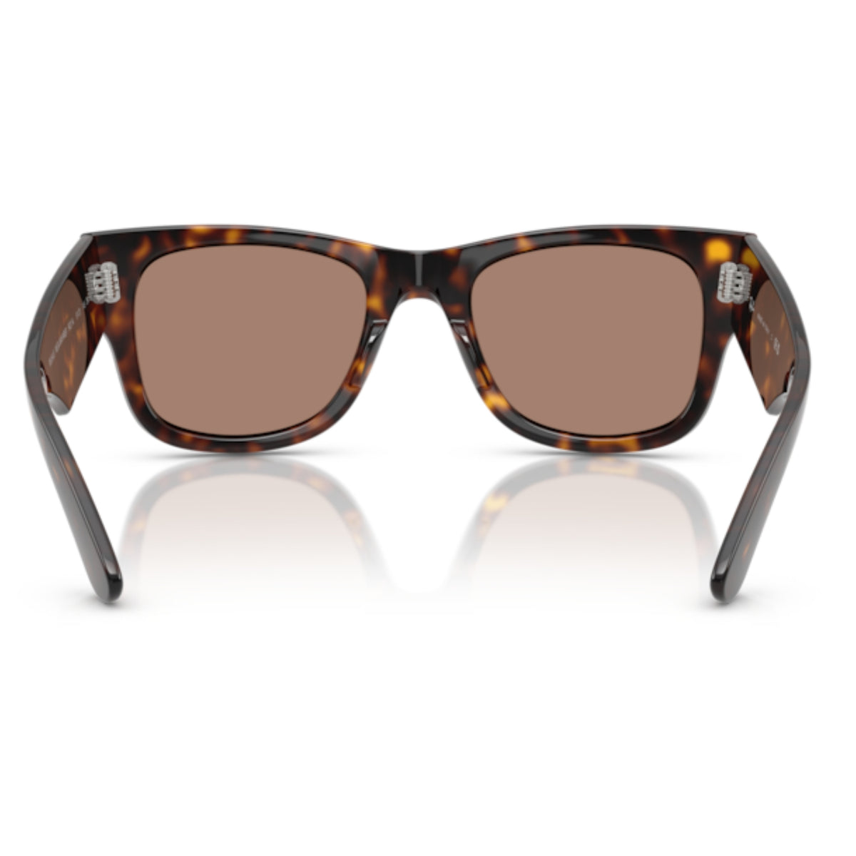 Ray-Ban Mega Wayfarer RB0840S havana sunglasses, back view of the frame and temples