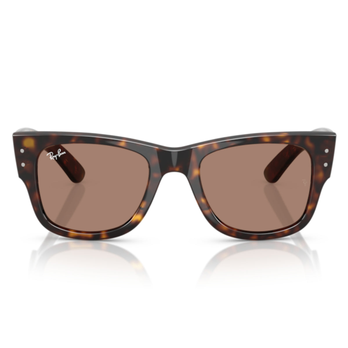 Ray-Ban Mega Wayfarer RB0840S havana sunglasses, full-rim plastic frame