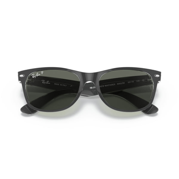 Ray-Ban New Wayfarer RB2132 605258 Black on Transparent Sunglasses