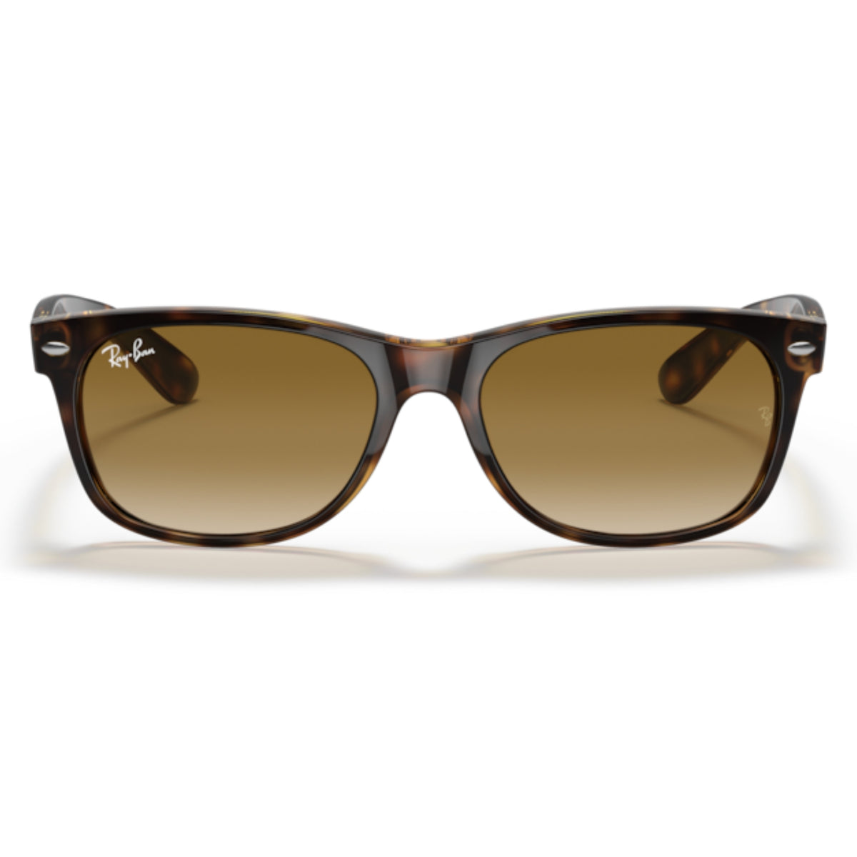 Ray-Ban New Wayfarer RB2132 light havana sunglasses, full-rim plastic and lightweight frame