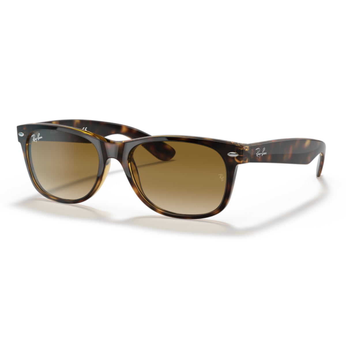 Ray-Ban New Wayfarer RB2132 light havana sunglasses with light brown lenses