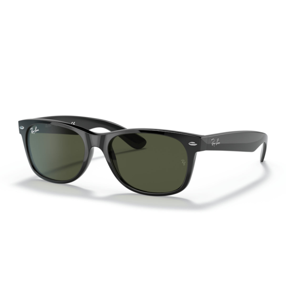 Ray-Ban New Wayfarer RB2132 black sunglasses with G-15 green lenses