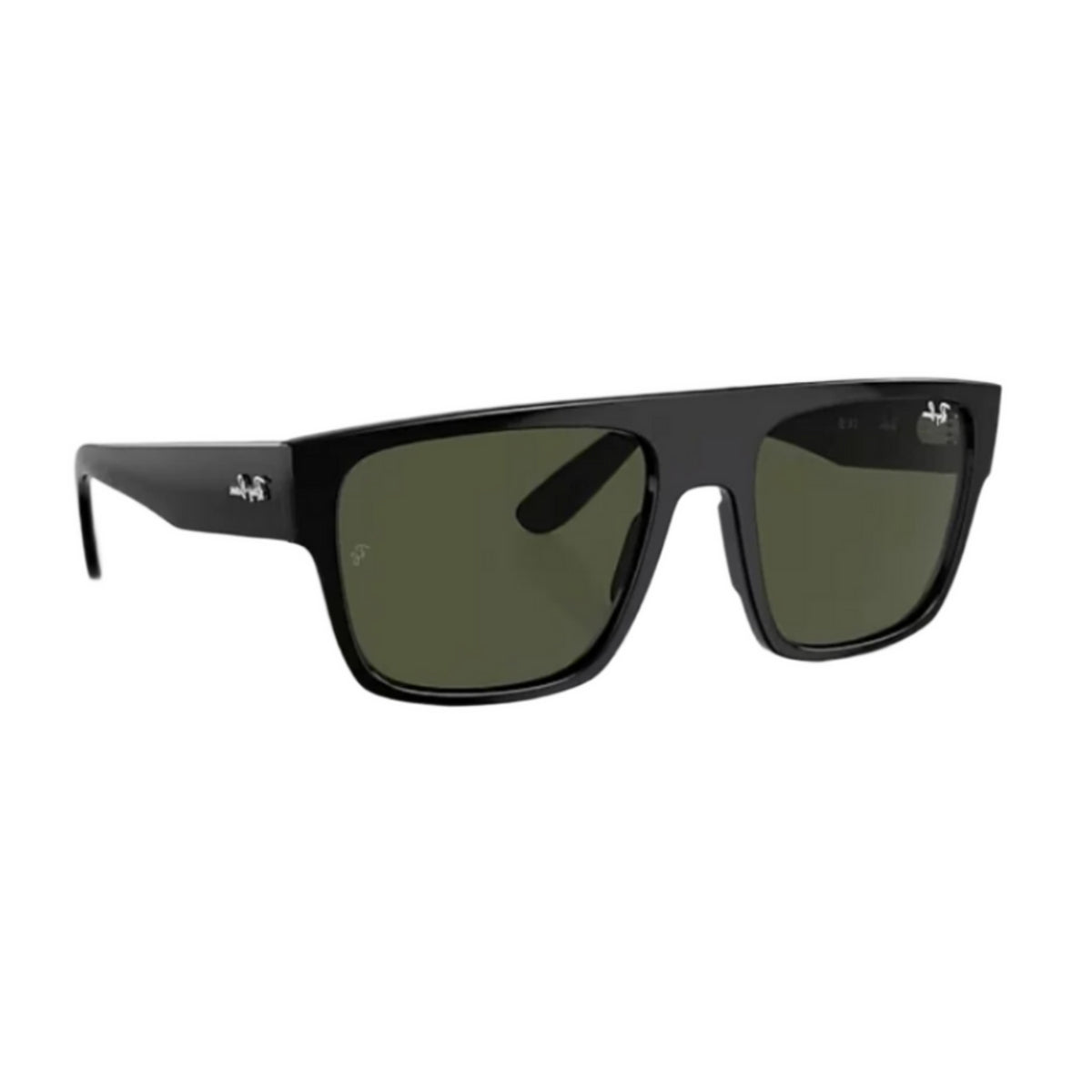 Ray-Ban RB0360S black square sunglasses, side view of the temple