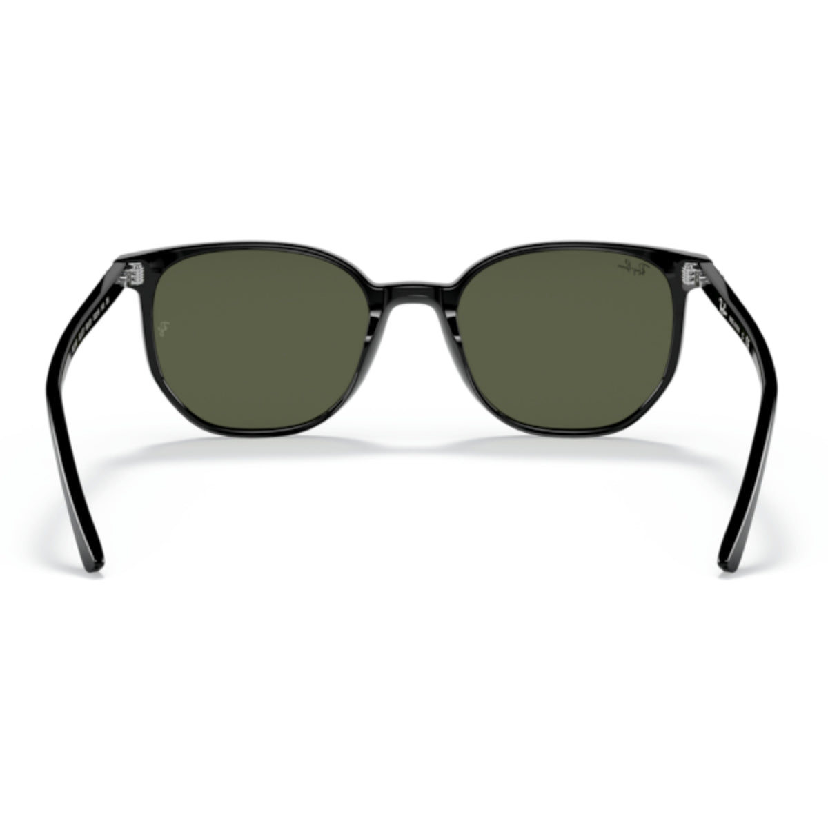 Ray-Ban RB2197 black square sunglasses, back view of the frame and temples