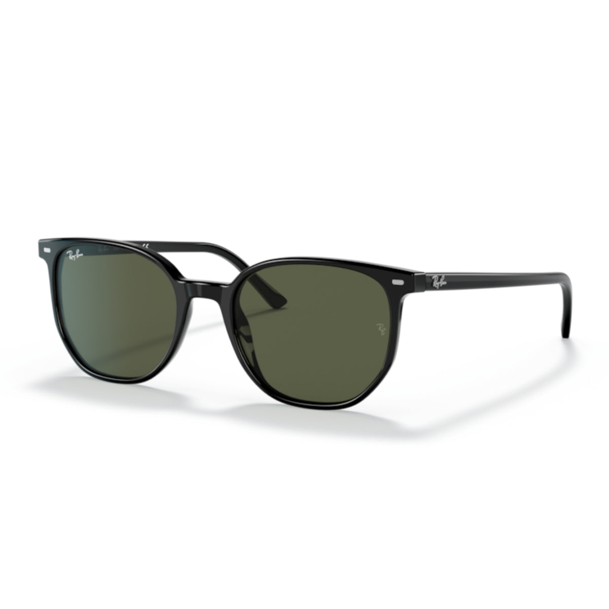 Ray-Ban RB2197 black square sunglasses with G-15 green lenses