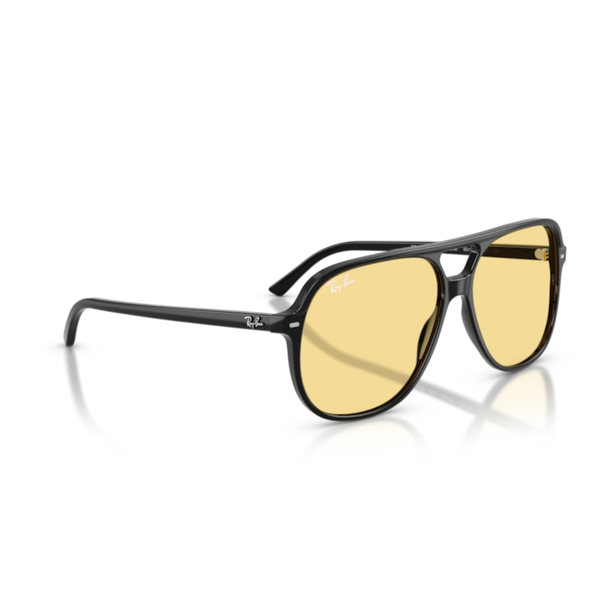 Ray-Ban RB2198 black square sunglasses, angled view