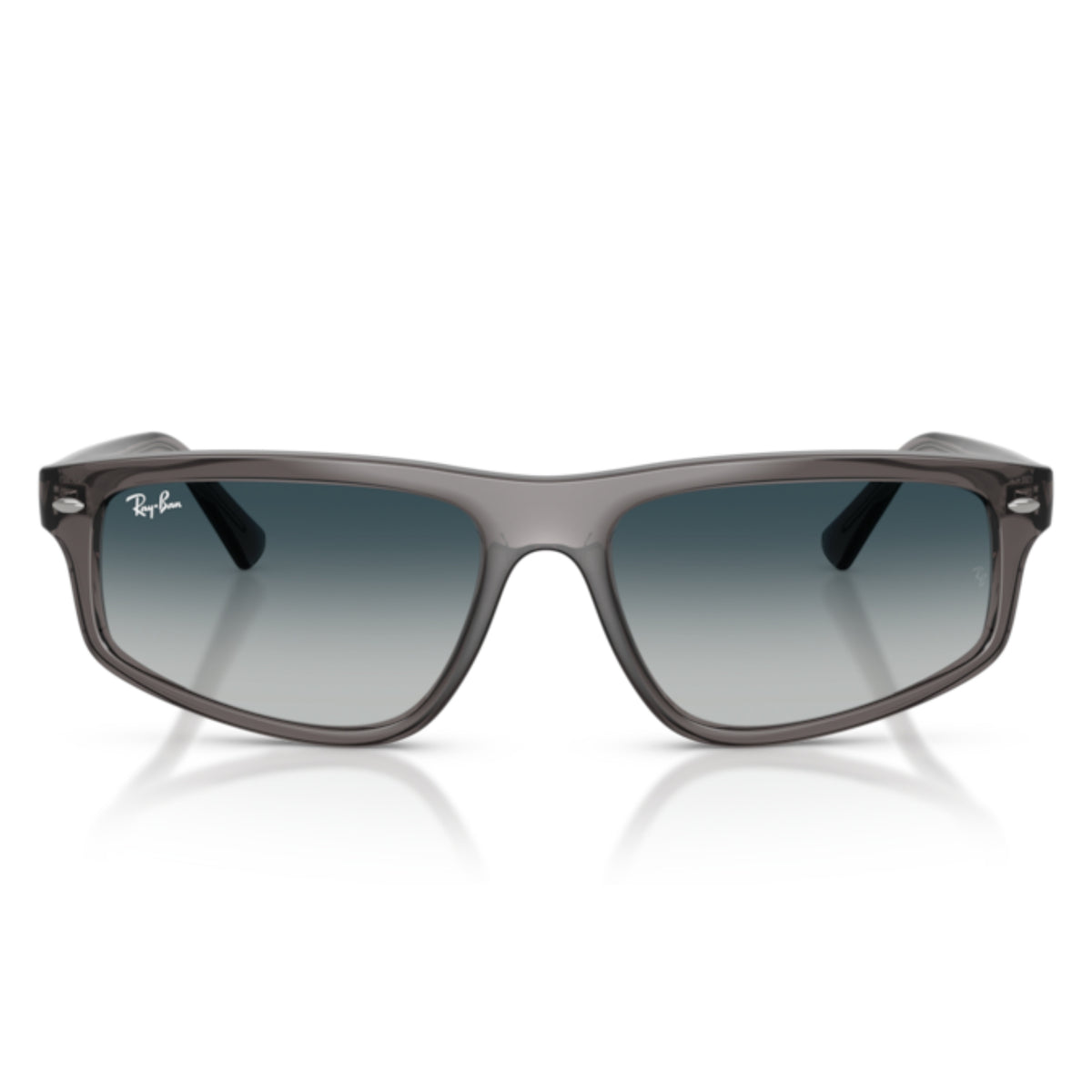 Ray-Ban RB2225 opal light grey geometric sunglasses, full-rim plastic frame