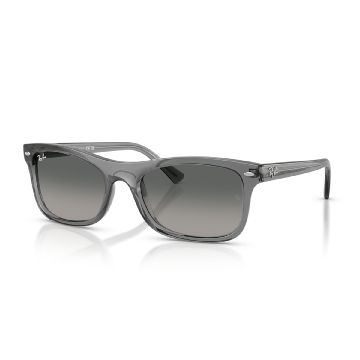Ray-Ban RB2226 transparent grey square sunglasses with grey lenses