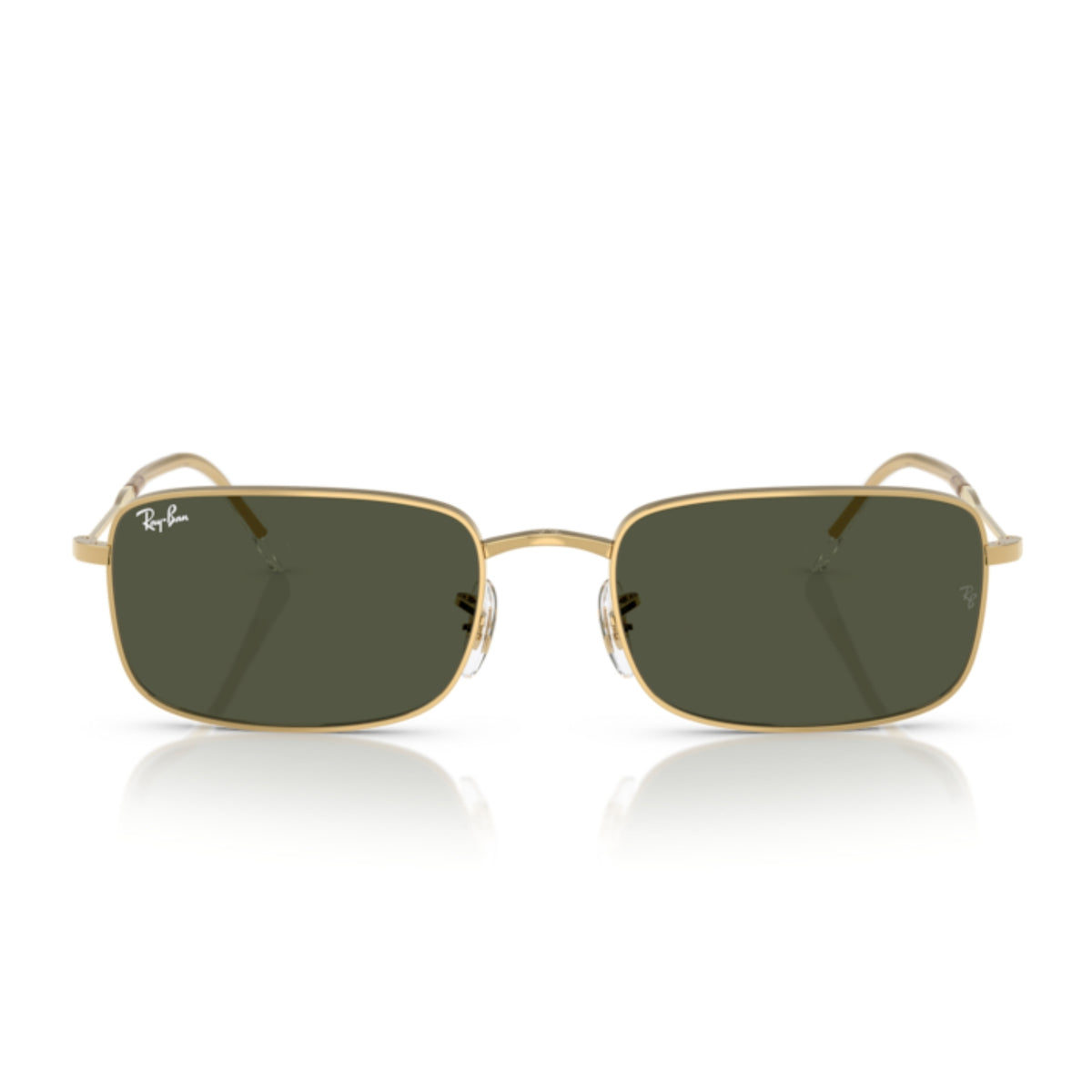 Ray-Ban RB3746 arista gold rectangle sunglasses, full-rim metal frame