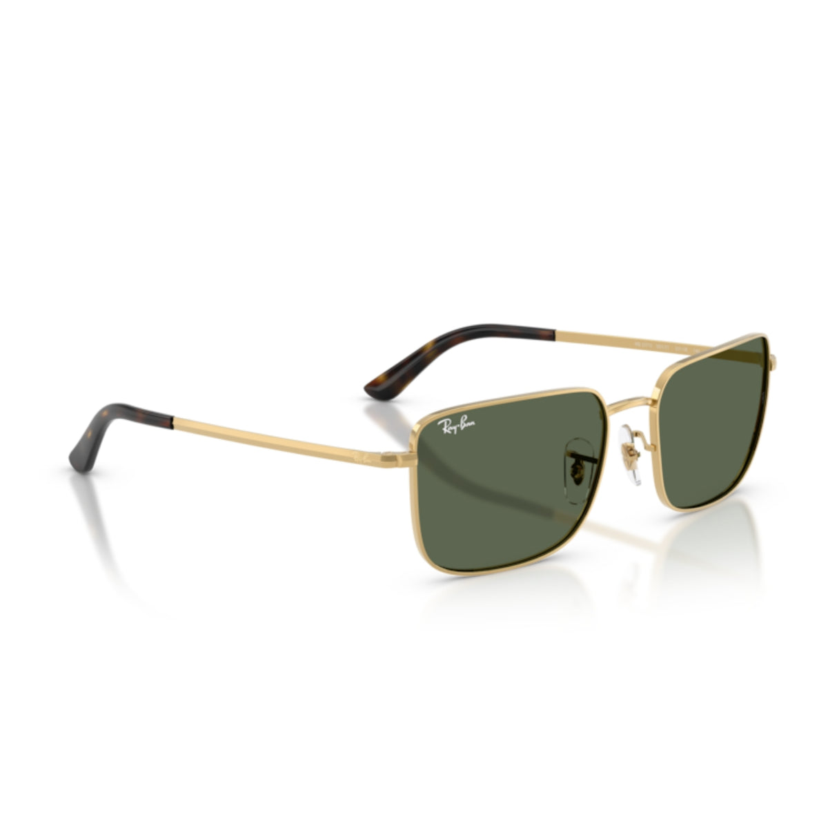 Ray-Ban RB3771 arista gold geometric sunglasses, angled view