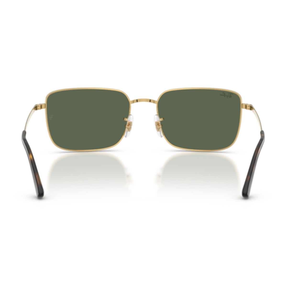 Ray-Ban RB3771 arista gold geometric sunglasses, back view of the frame and temples