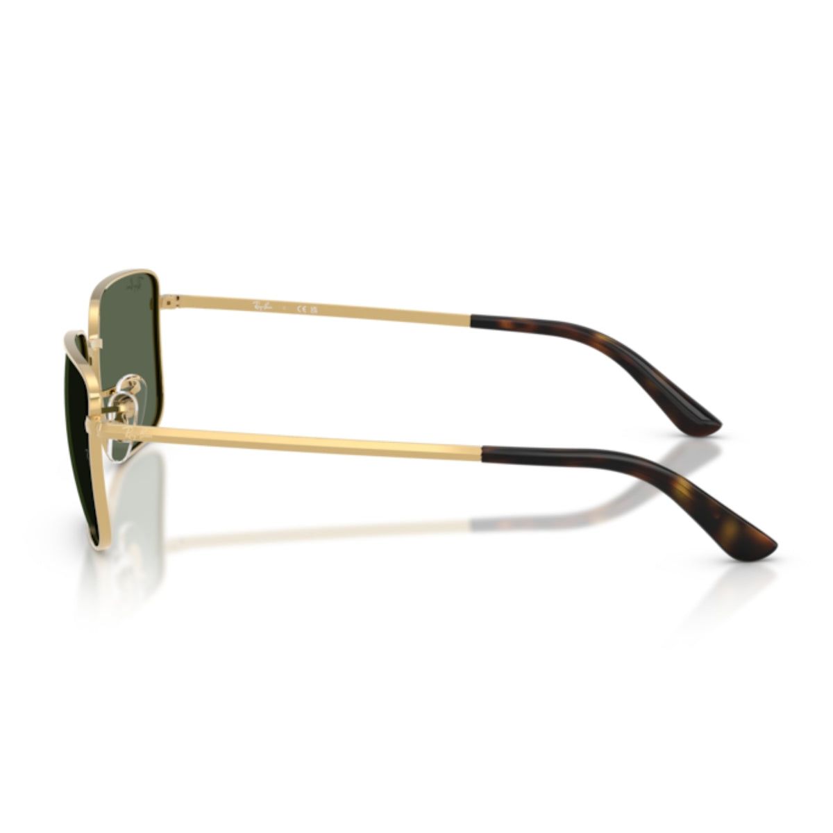 Ray-Ban RB3771 arista gold geometric sunglasses, side view of the arista gold temple