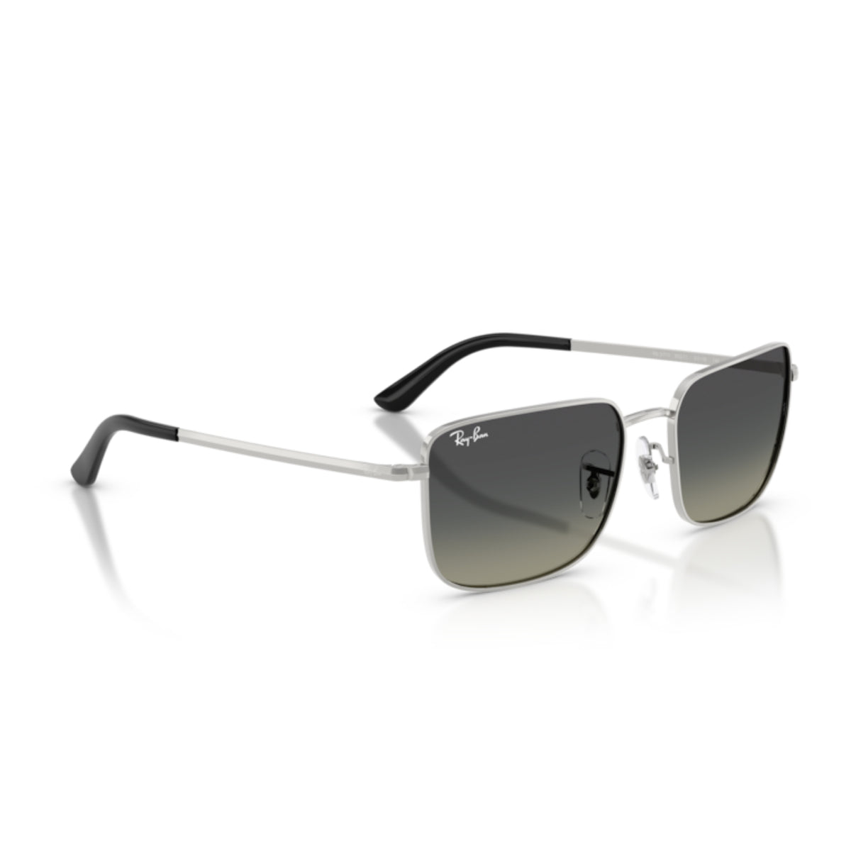 Ray-Ban RB3771 silver geometric sunglasses, angled view