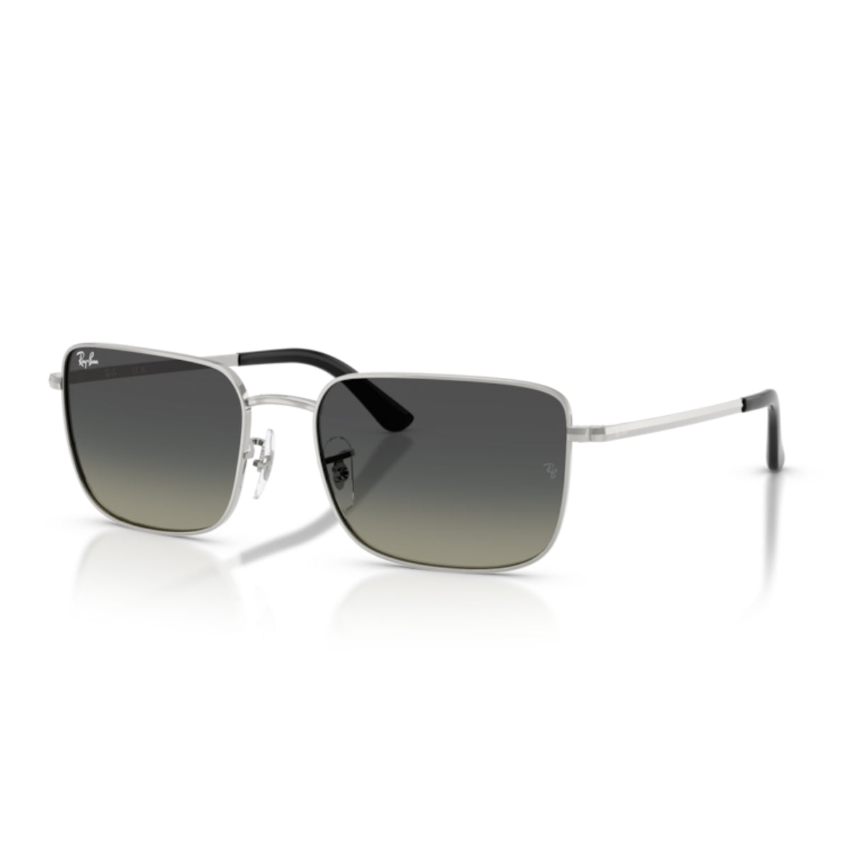 Ray-Ban RB3771 silver geometric sunglasses with grey lenses
