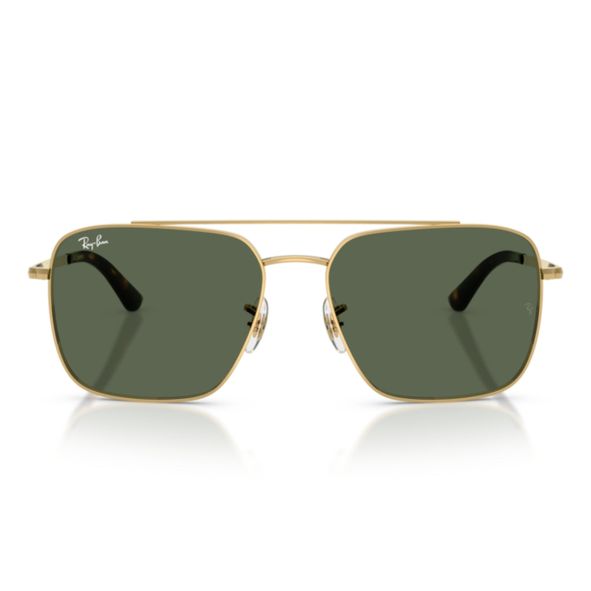 Ray-Ban RB3773 arista gold square sunglasses, full-rim metal frame