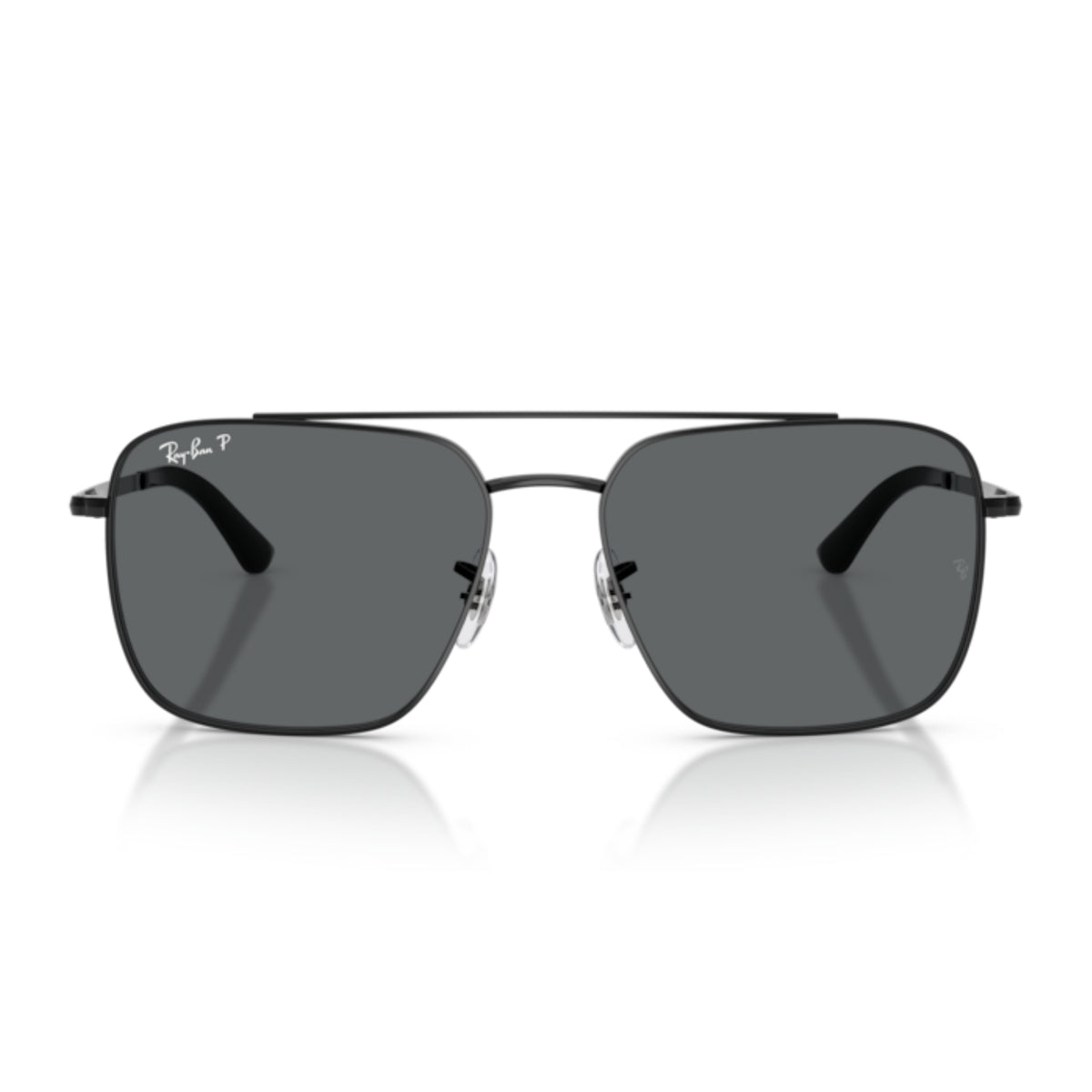 Ray-Ban RB3773 black square sunglasses, full-rim metal frame