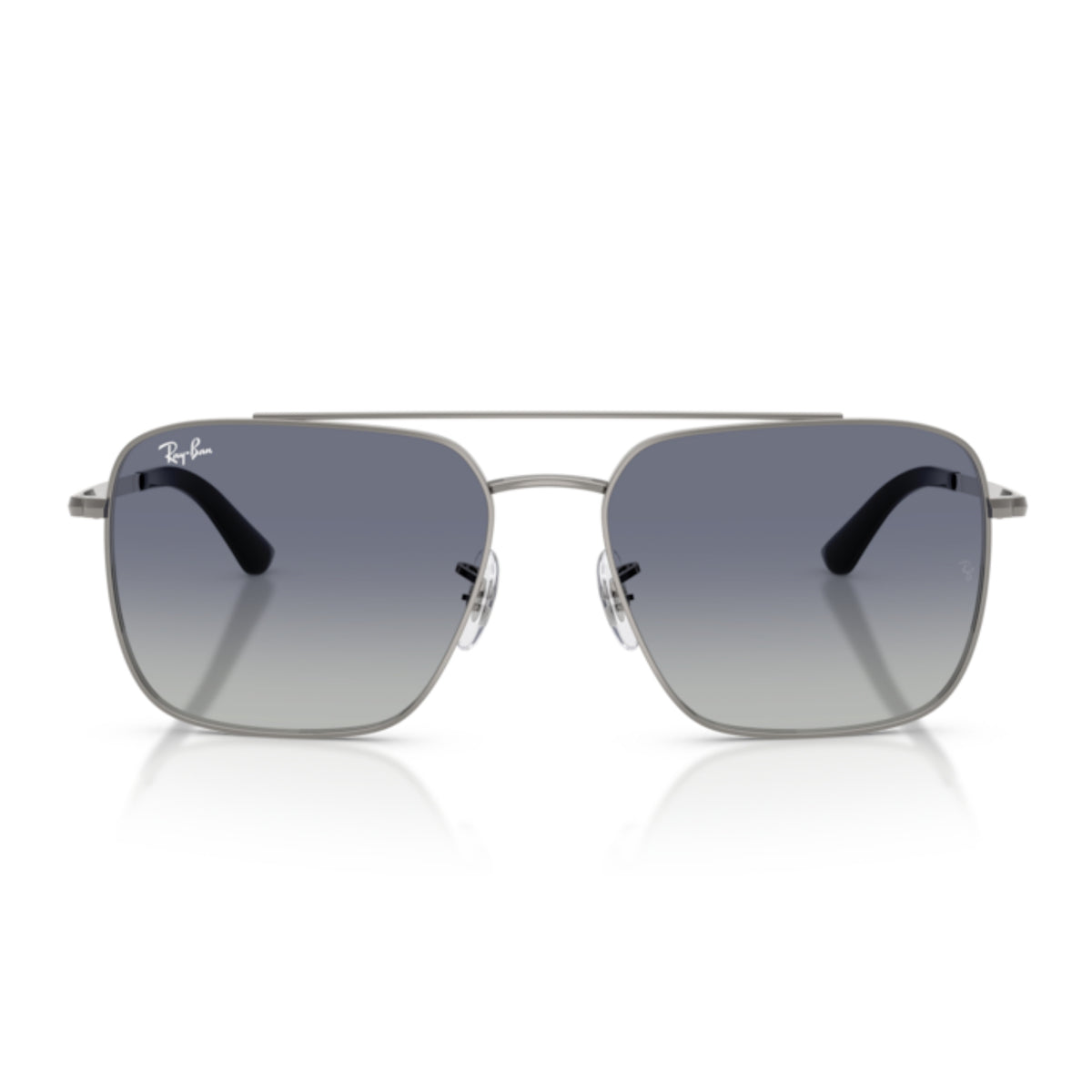 Ray-Ban RB3773 gunmetal square sunglasses, full-rim metal frame