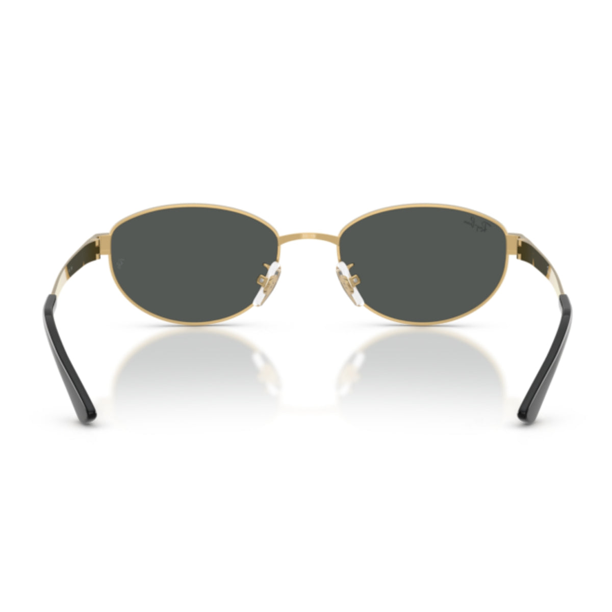 Ray-Ban RB3774D arista gold oval sunglasses, back view of the frame and temples