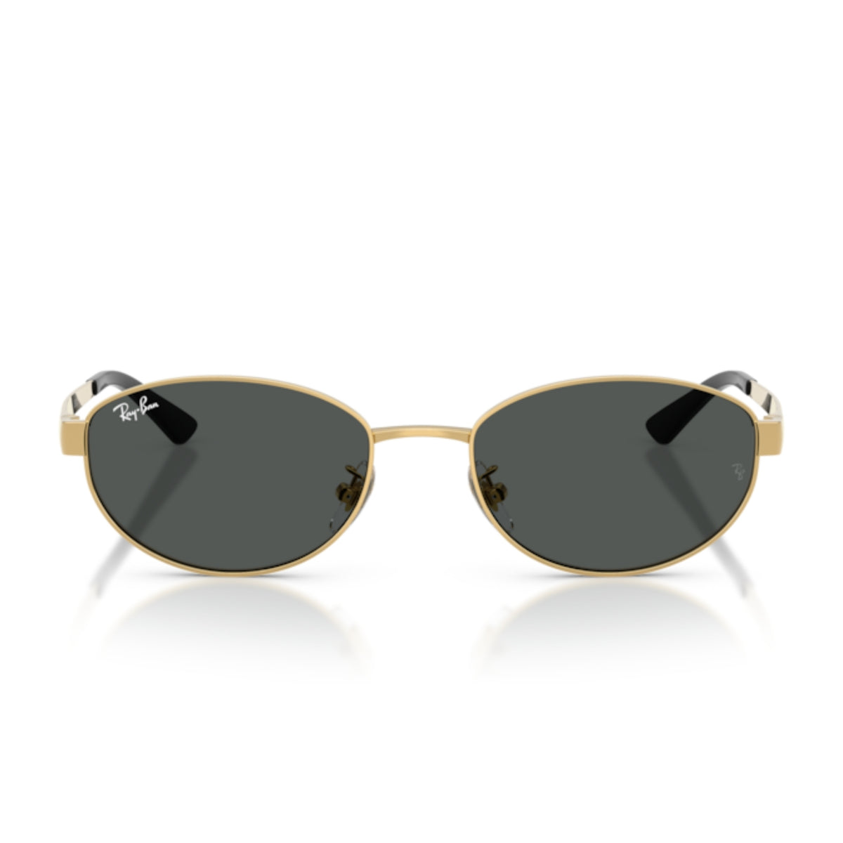 Ray-Ban RB3774D arista gold oval sunglasses, full-rim metal frame