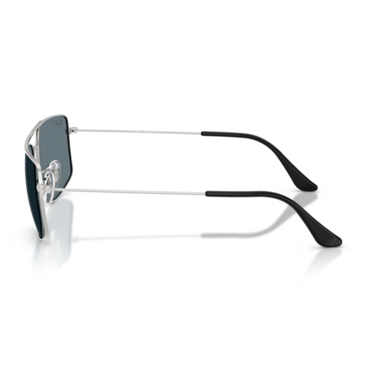 Ray-Ban RB3779 silver square sunglasses, side view of the temple