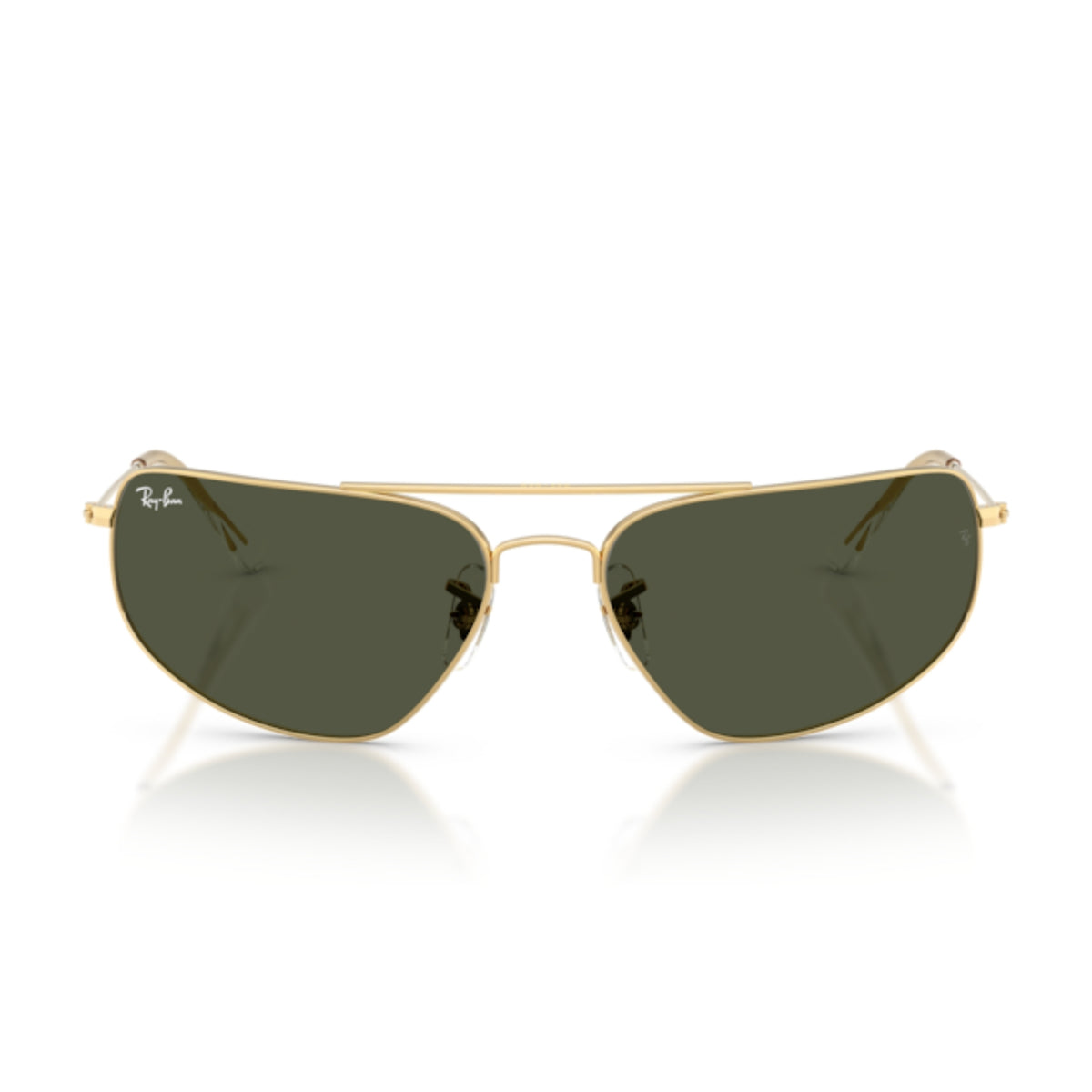 Ray-Ban RB3780 arista gold rectangle sunglasses, full-rim metal frame