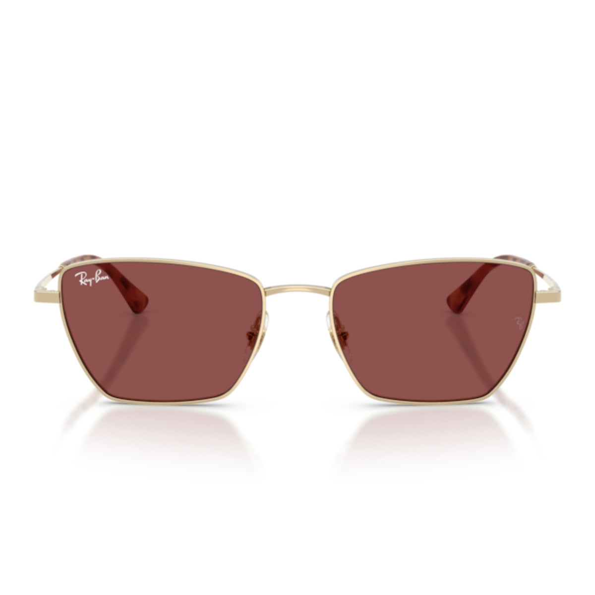 Ray-Ban RB3783 pale gold geometric sunglasses, full-rim metal frame