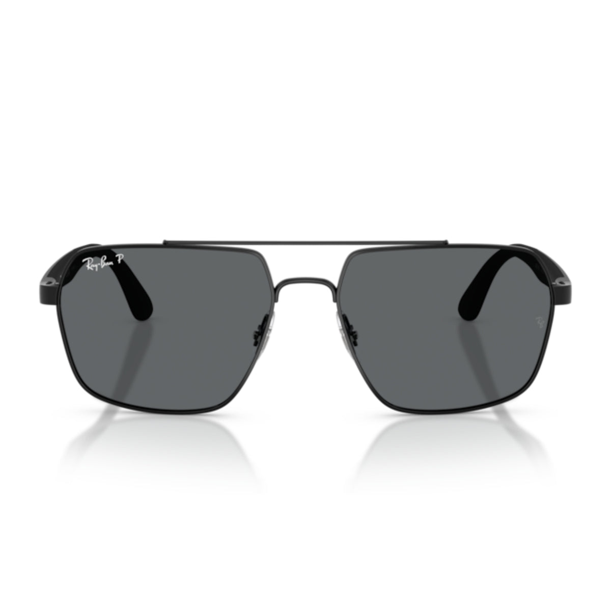 Ray-Ban RB3785 black square sunglasses, full-rim metal and lightweight frame
