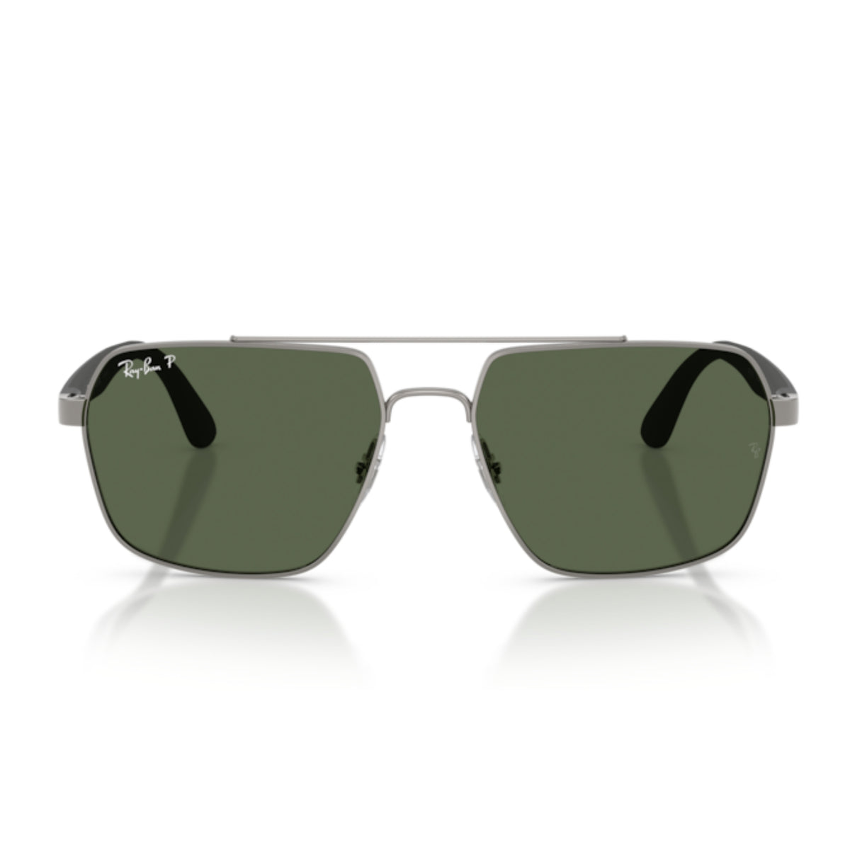 Ray-Ban RB3785 gunmetal square sunglasses, full-rim metal and lightweight frame