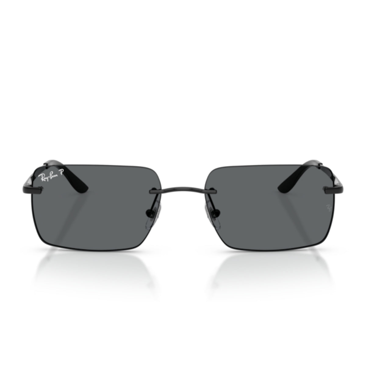 Ray-Ban RB3786 black rimless sunglasses, metal frame