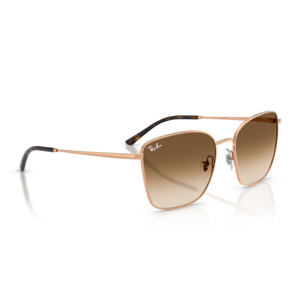 Ray-Ban RB3788 rosegold square sunglasses, angled view