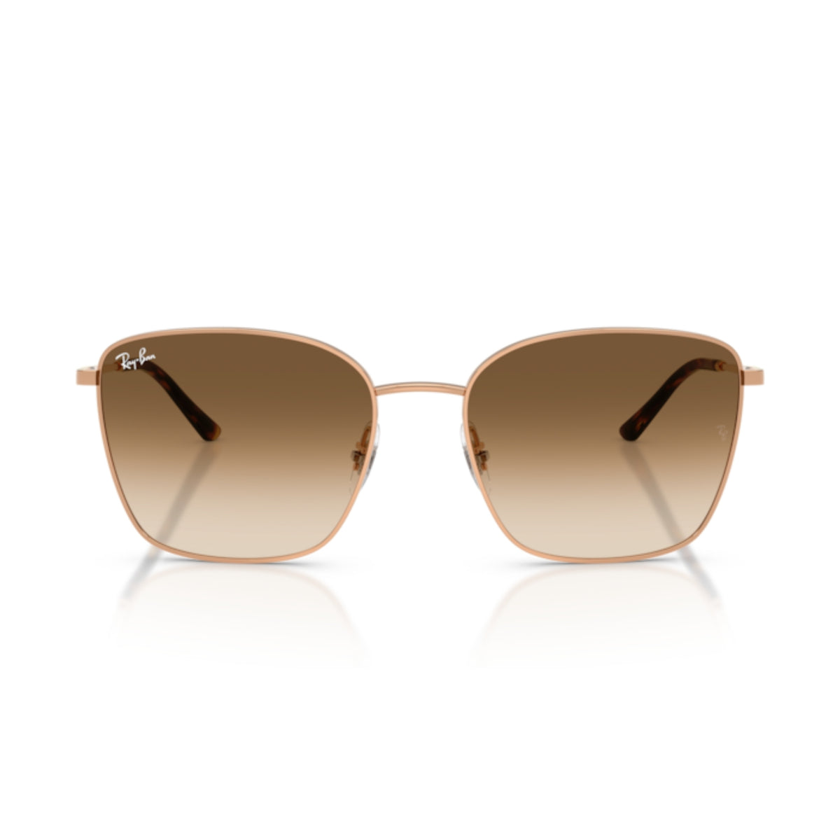 Ray-Ban RB3788 rosegold square sunglasses, full-rim metal frame