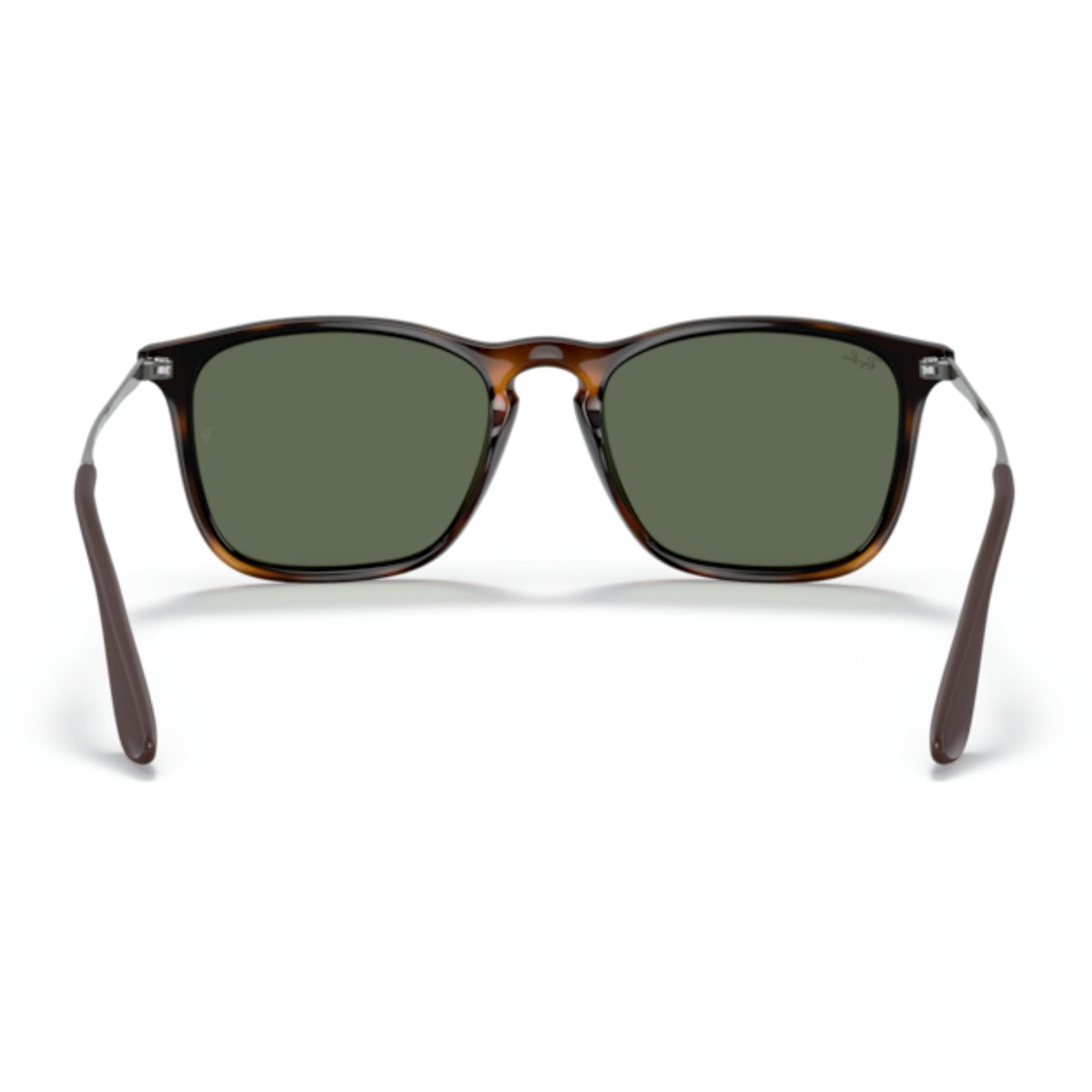 Ray-Ban RB4187 light havana square sunglasses, back view of the frame and temples