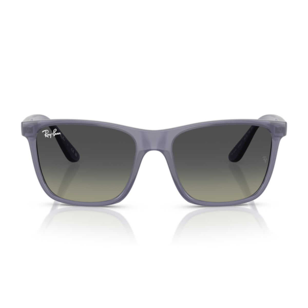 Ray-Ban RB4349 opal blue square sunglasses, full-rim plastic frame