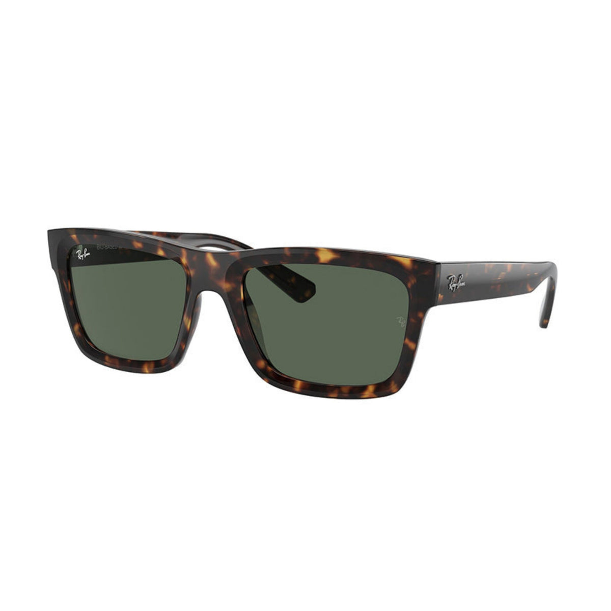 Ray-Ban RB4396 havana square sunglasses with green lenses