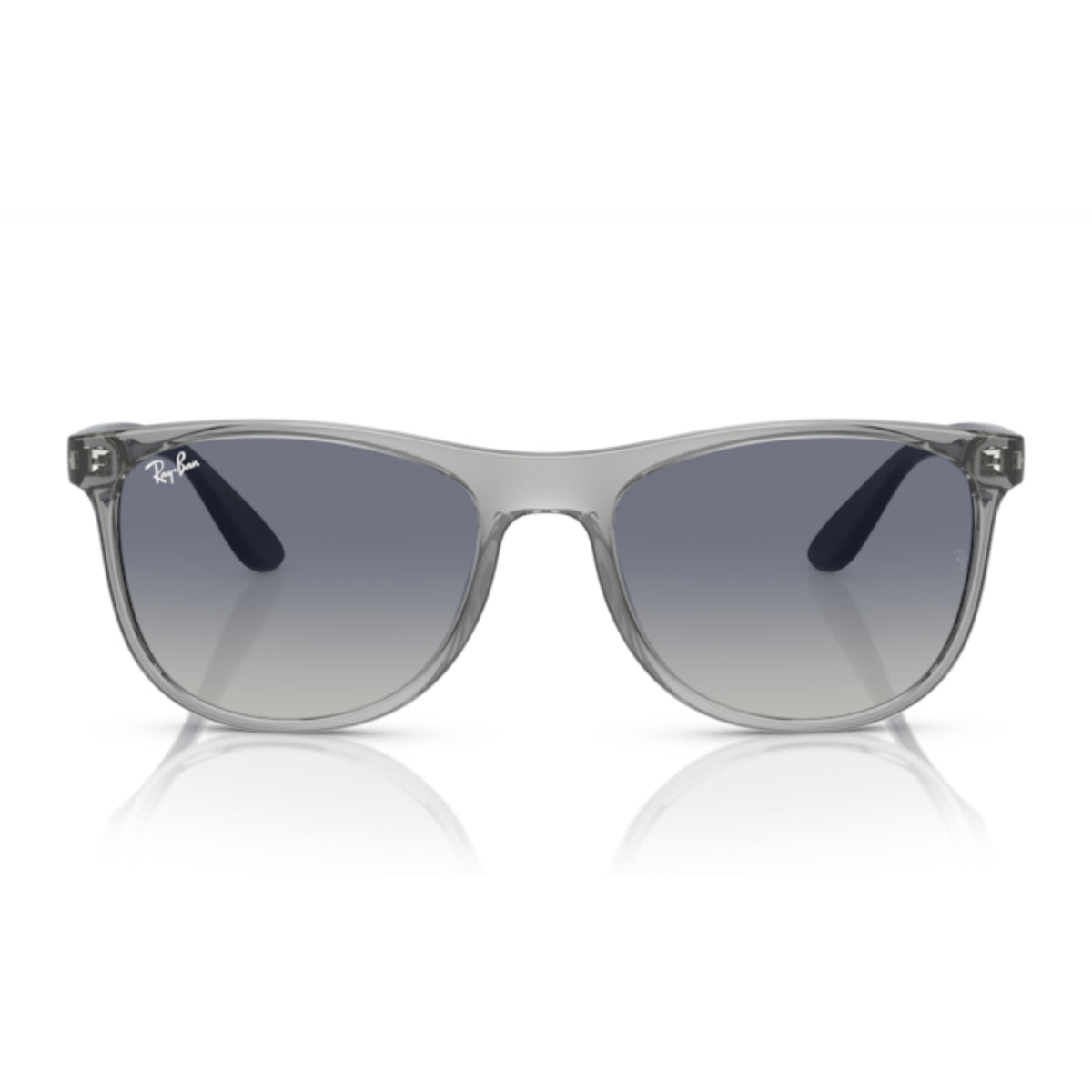 Ray-Ban RB4412 transparent grey square sunglasses, full-rim plastic frame