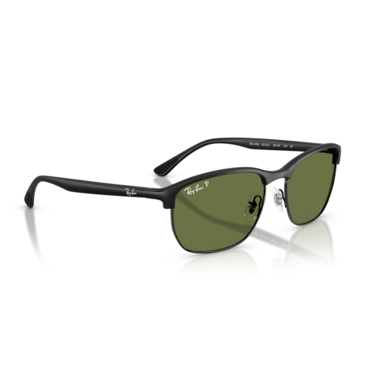 Ray-Ban RB4469 sand black square sunglasses, angled view