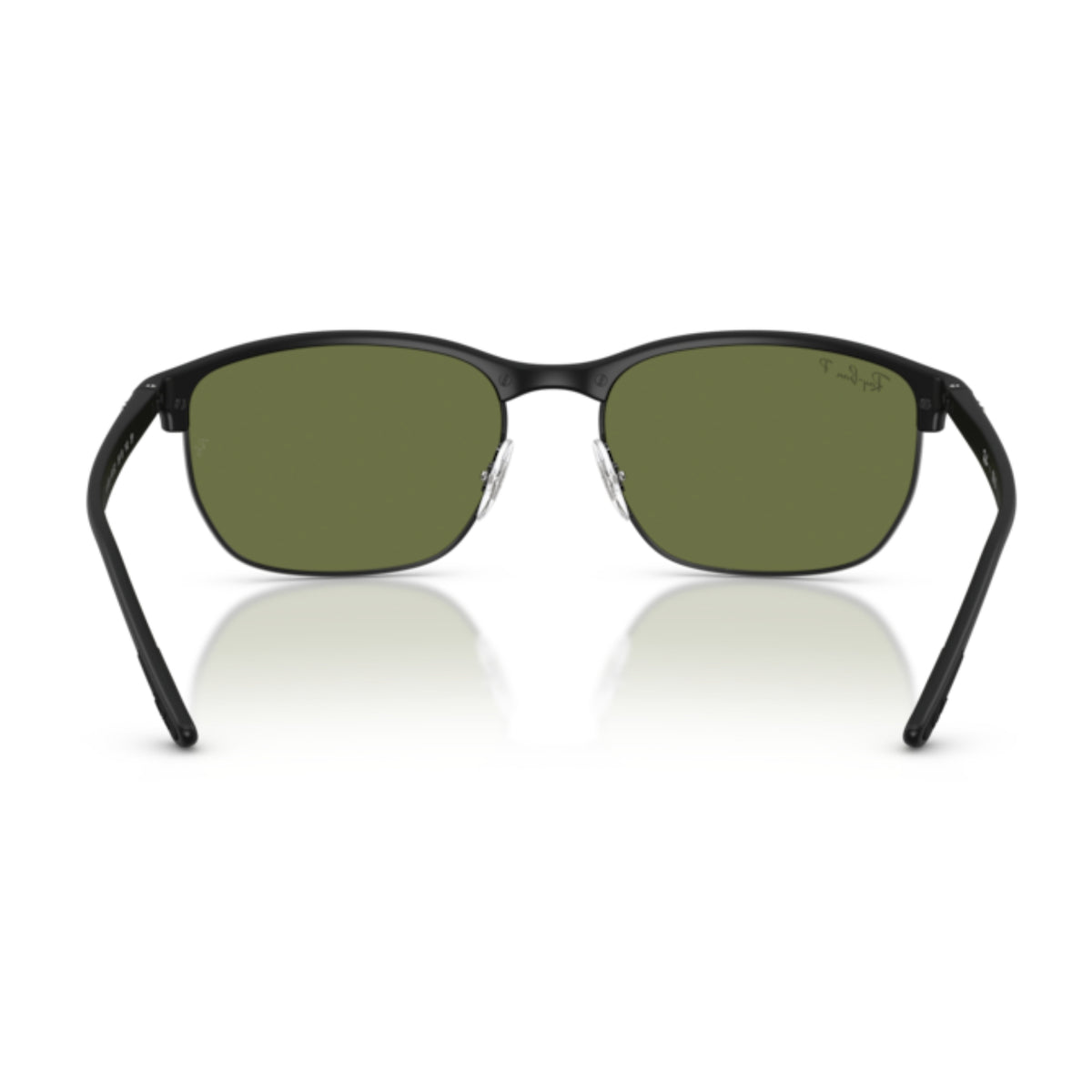 Ray-Ban RB4469 sand black square sunglasses, back view of the frame and temples