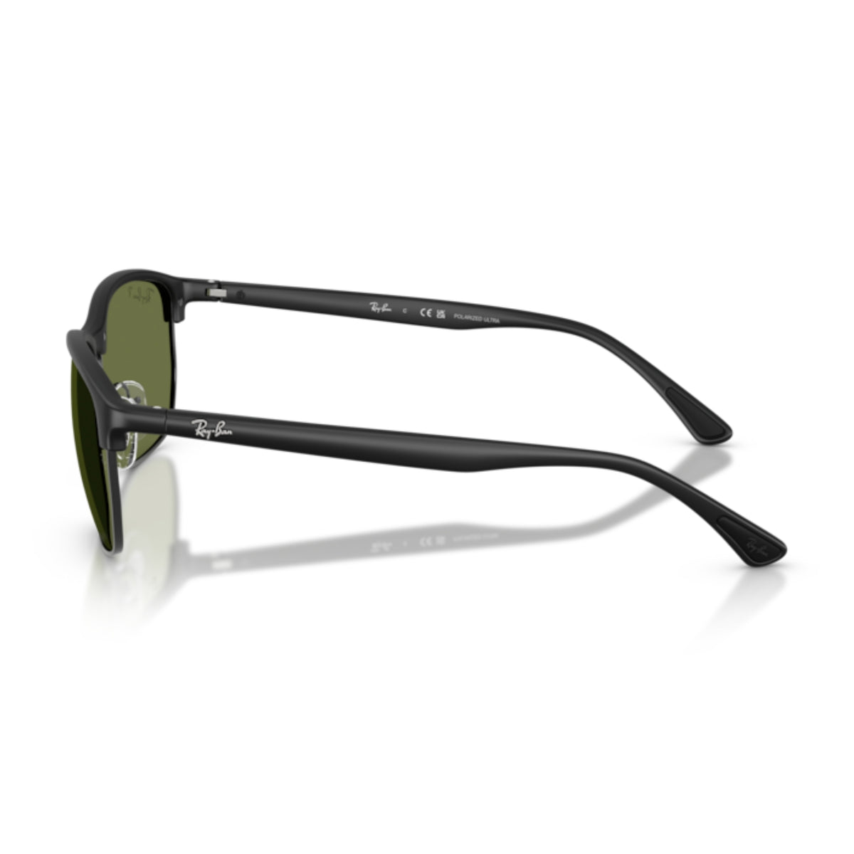 Ray-Ban RB4469 sand black square sunglasses, side view of the sand black temple