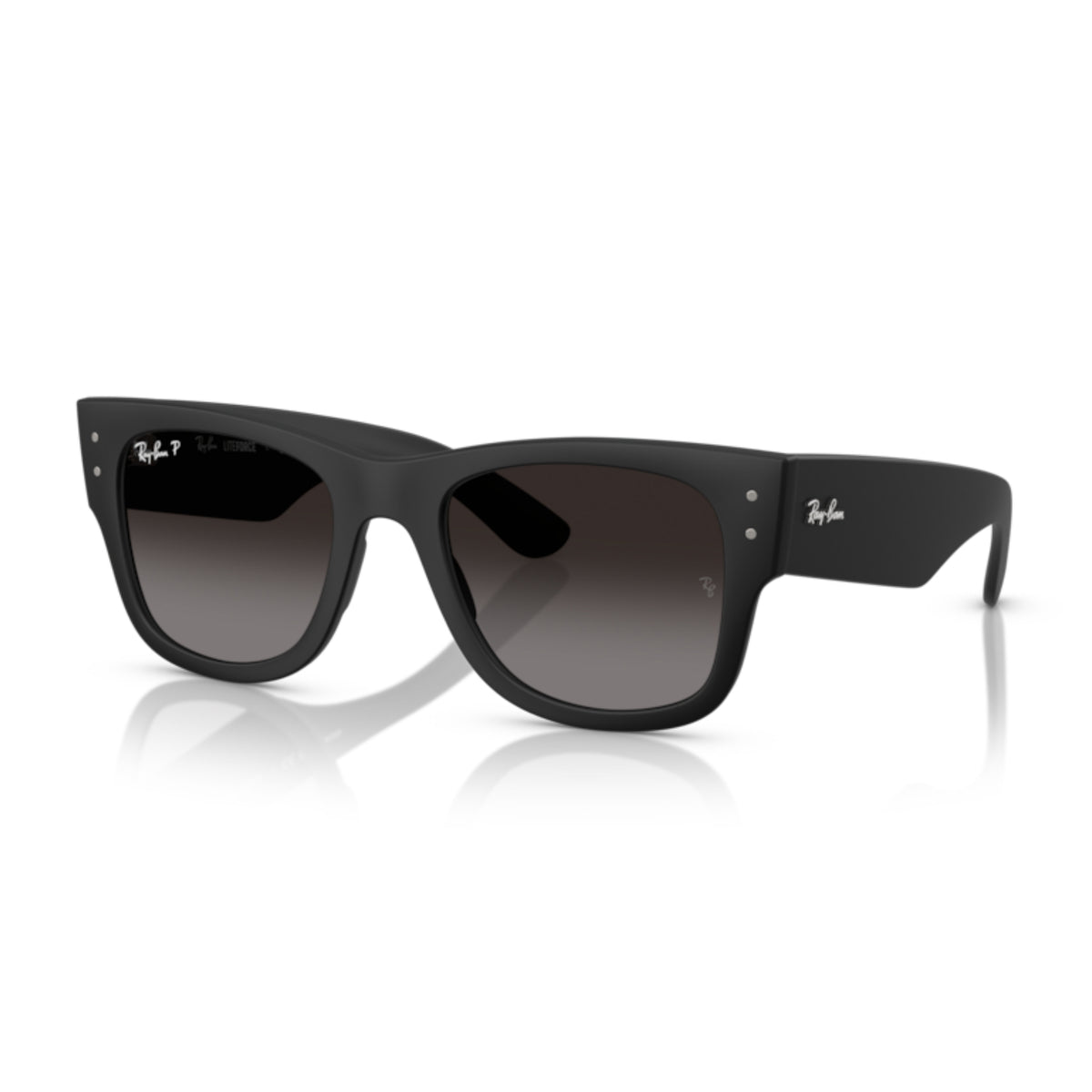 Ray-Ban RB4840S sand black square sunglasses with grey lenses