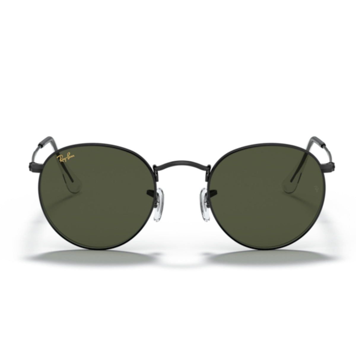 Ray-Ban Round Metal RB3447 black sunglasses, full-rim metal frame