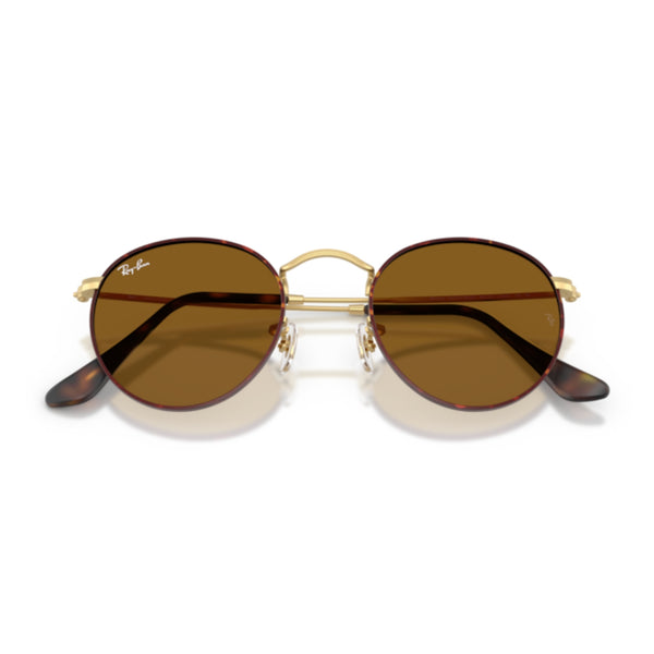 Ray-Ban Round Metal RB3447 927533 Havana on Gold Sunglasses