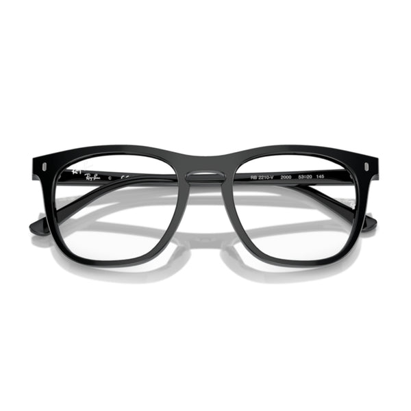 Ray-Ban RX2210V 2000 Black Square Eyeglasses
