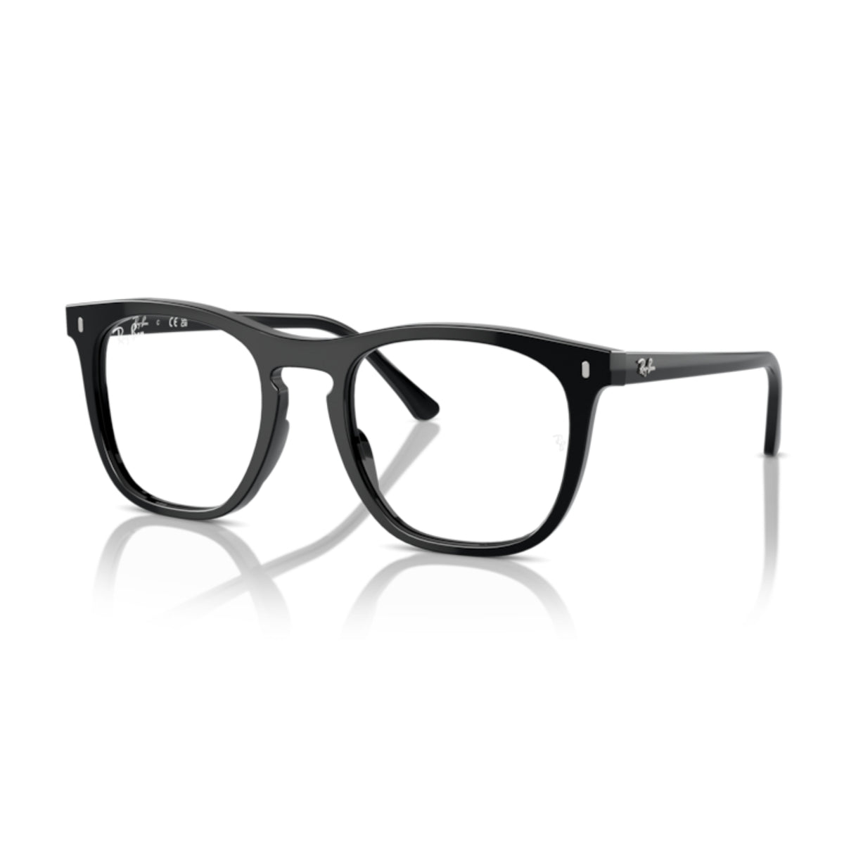 Ray-Ban RX2210V black square eyeglasses with acetate frame