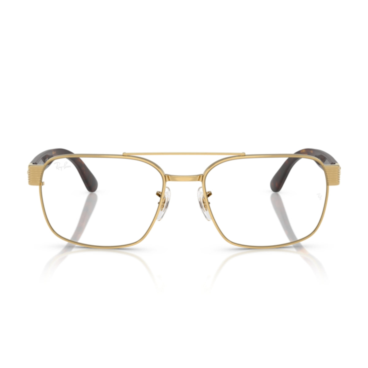 Ray-Ban RX3751V arista gold square eyeglasses, full-rim metal and plastic frame