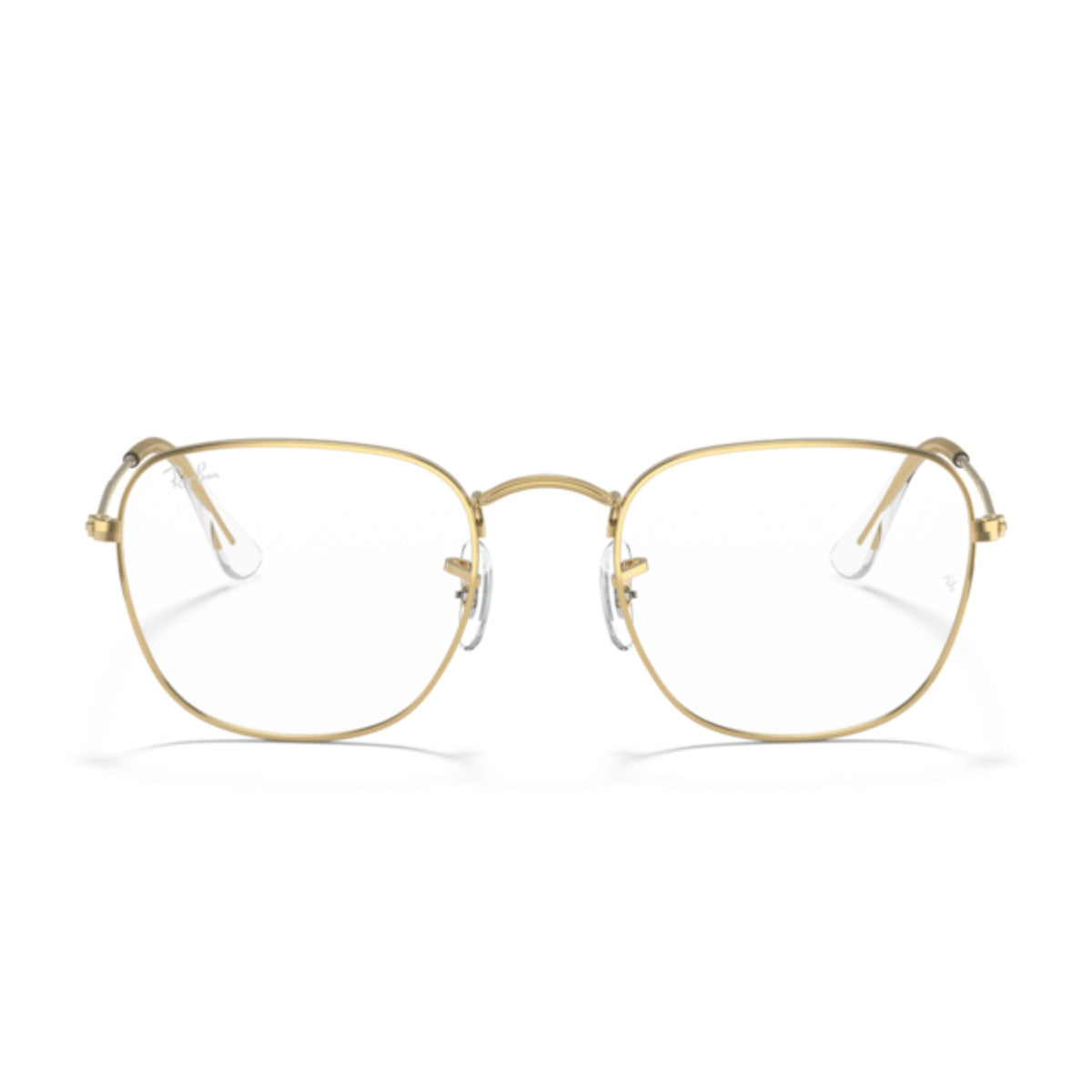 Ray-Ban RX3857V gold square eyeglasses, full-rim metal frame
