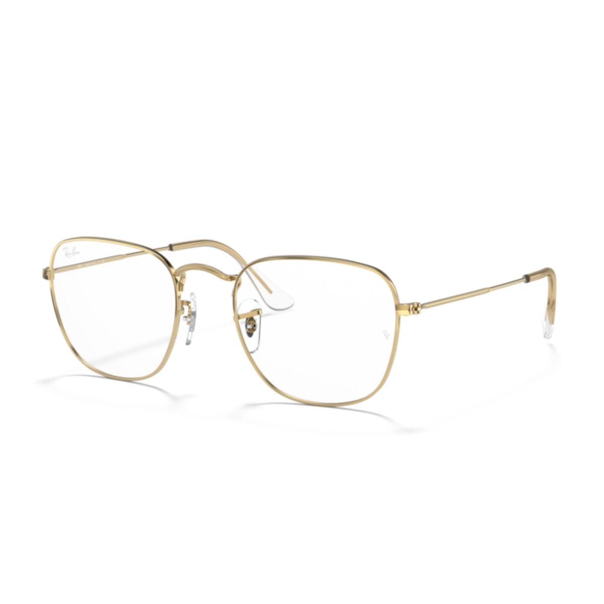 Ray-Ban RX3857V gold square eyeglasses with metal frame