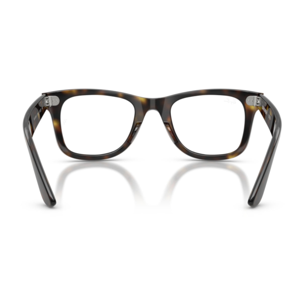 Ray-Ban RX4340V havana square eyeglasses, back view of the frame and temples
