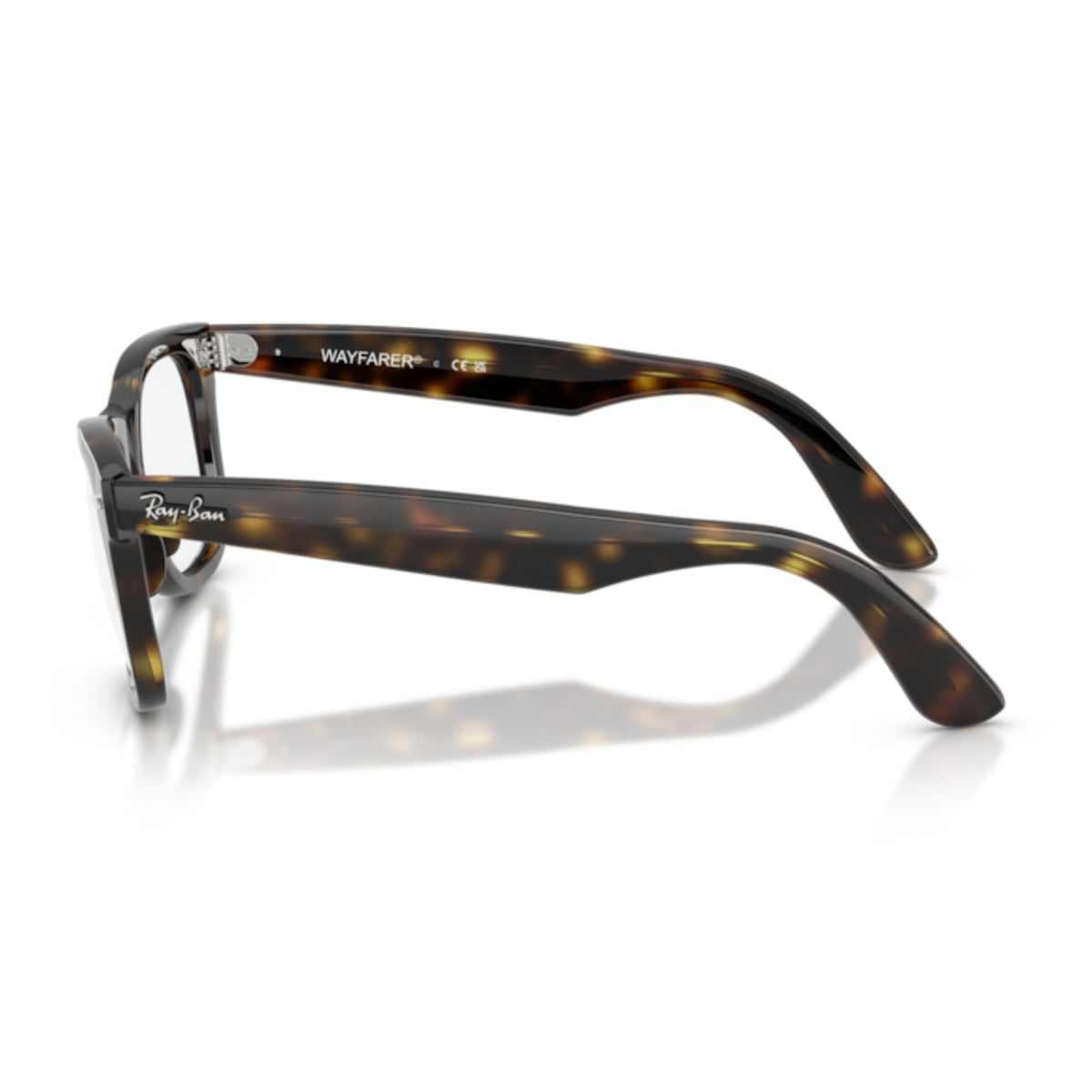 Ray-Ban RX4340V havana square eyeglasses, side view of the temple