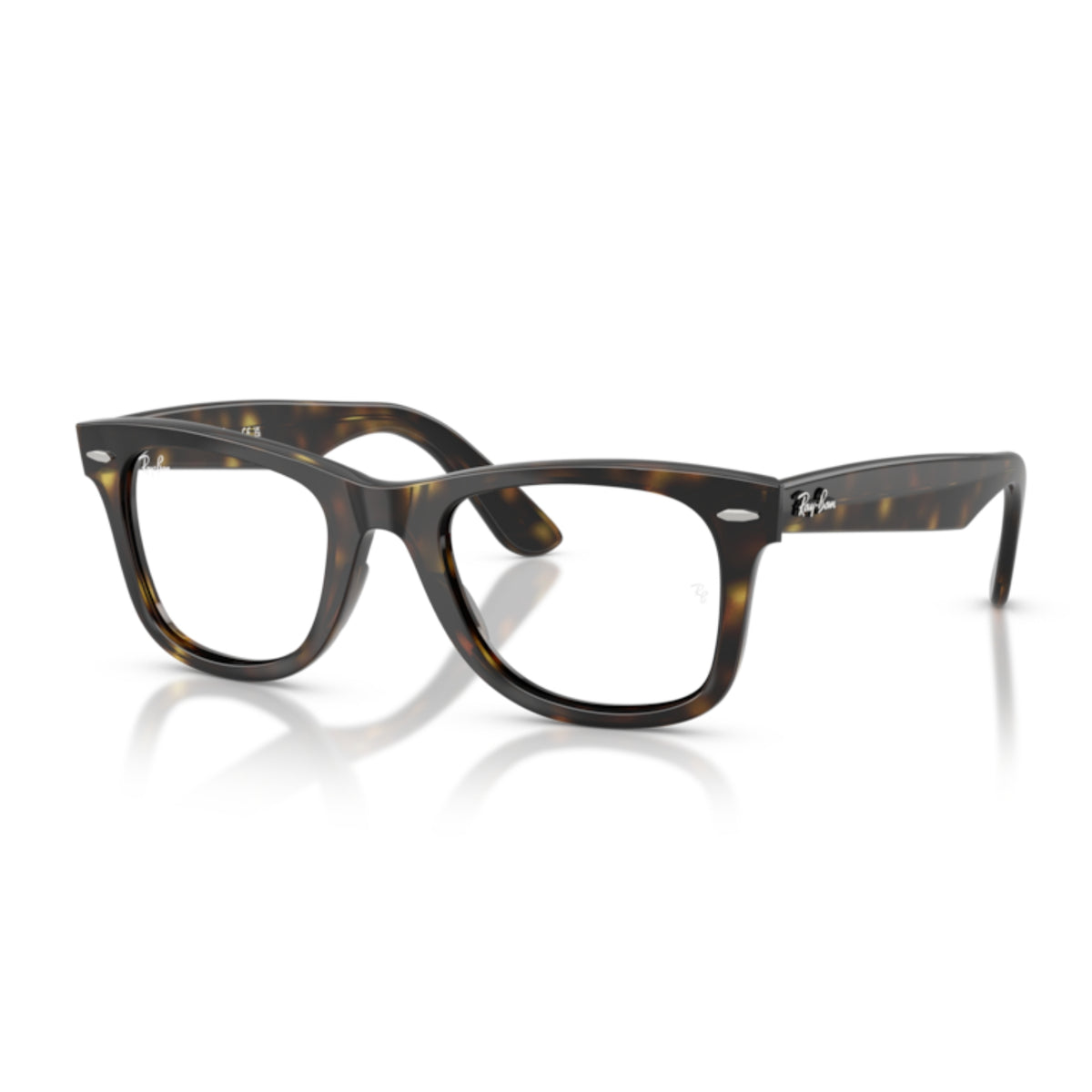 Ray-Ban RX4340V havana square eyeglasses with plastic frame