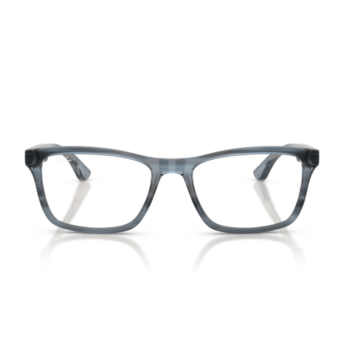 Ray-Ban RX5279 striped blue square eyeglasses, full-rim acetate and metal frame